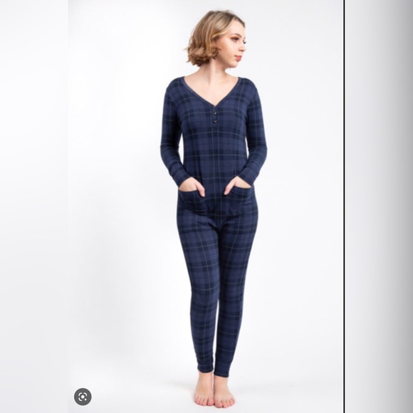 SMASH + TESS - the Mini PRESENT Romper - Tartan Plaid BLUE - 2T - GUC - Picture 5 of 5